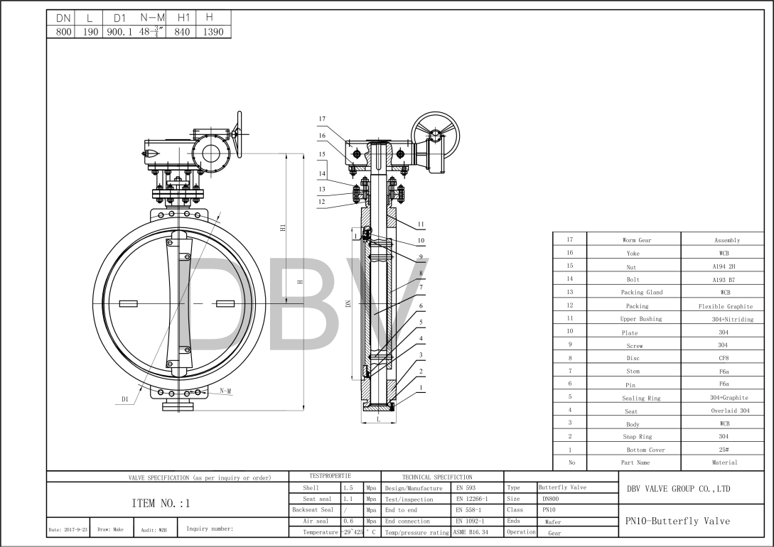 wafer butterfly valve