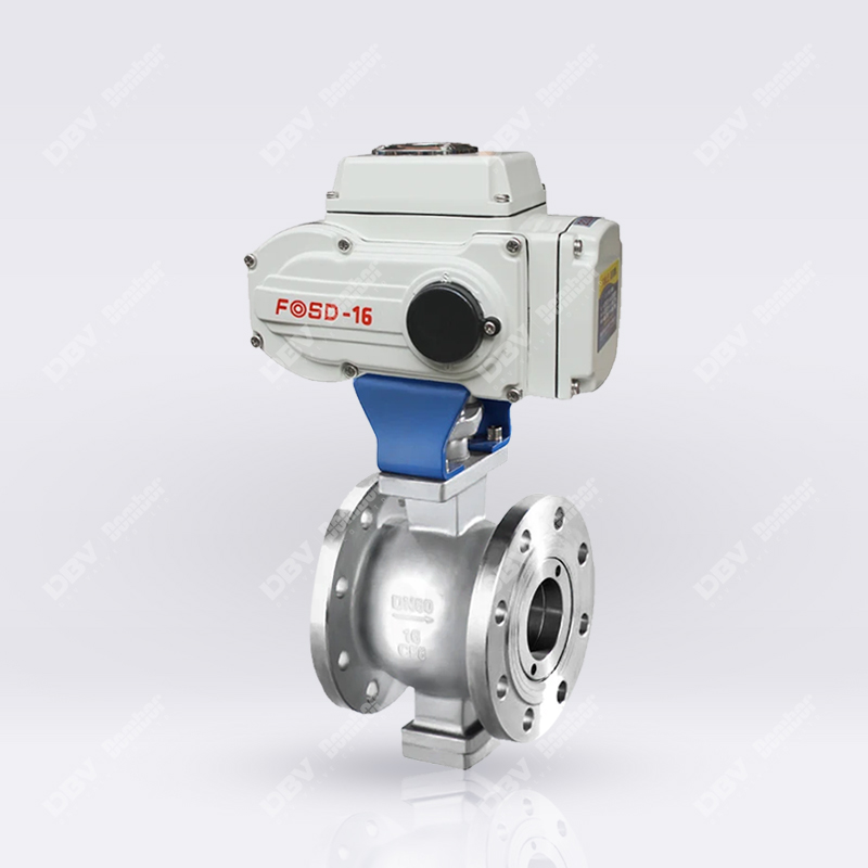 DN60 PN10 Automated Electric Flanged V-Ball Valves