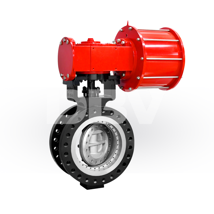 Fully Metal Seated Butterfly Valves with Pneumatic Operated