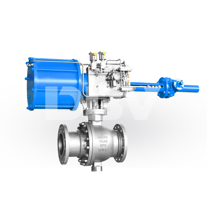 CF8 Stainless Steel Trunnion Ball Valve with Pneumatic Actuation for High-Pressure Applications