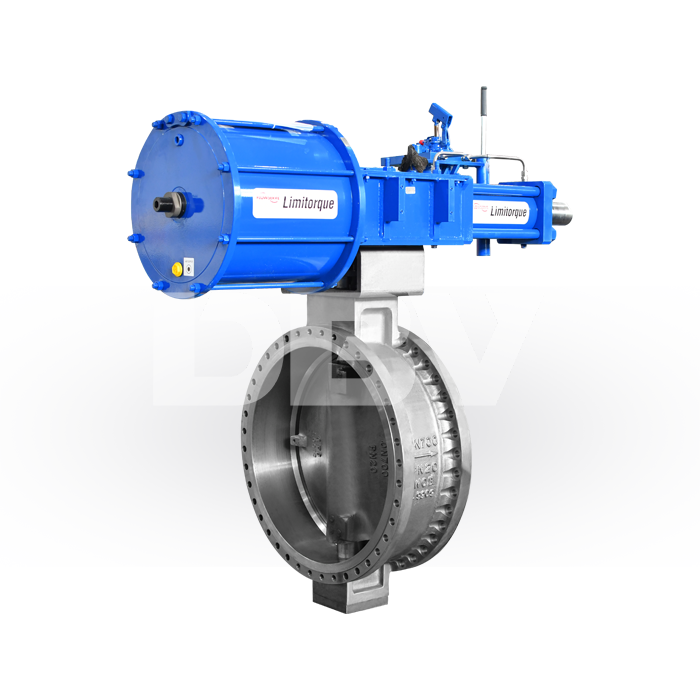 Pneumatic Control Metal Seated Flanged Butterfly Valve for High Performance