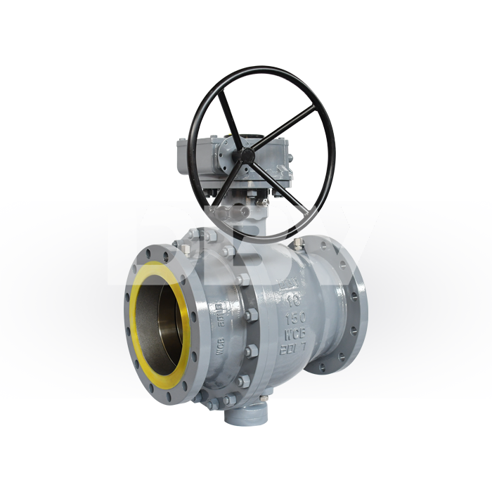 Two-Piece Trunnion Ball Valve with PTFE Seat for Corrosive and High-Pressure Applications