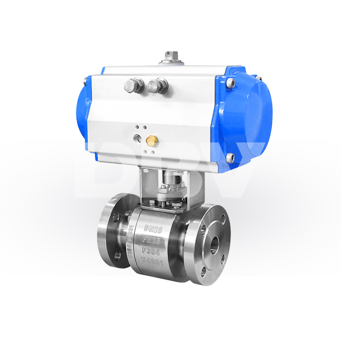 High-Pressure PN25 DN25 Pneumatic Floating Ball Valve in Stainless Steel