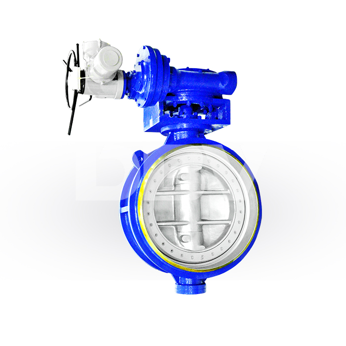 DN700 PN16 Triple Offset Butt Weld Butterfly Valve with Metal to Metal Sealing