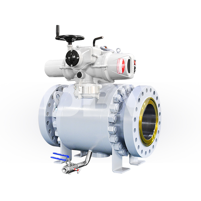 Durable 12 Inch 900LB Trunnion Mounted Ball Valve with Electric Actuation