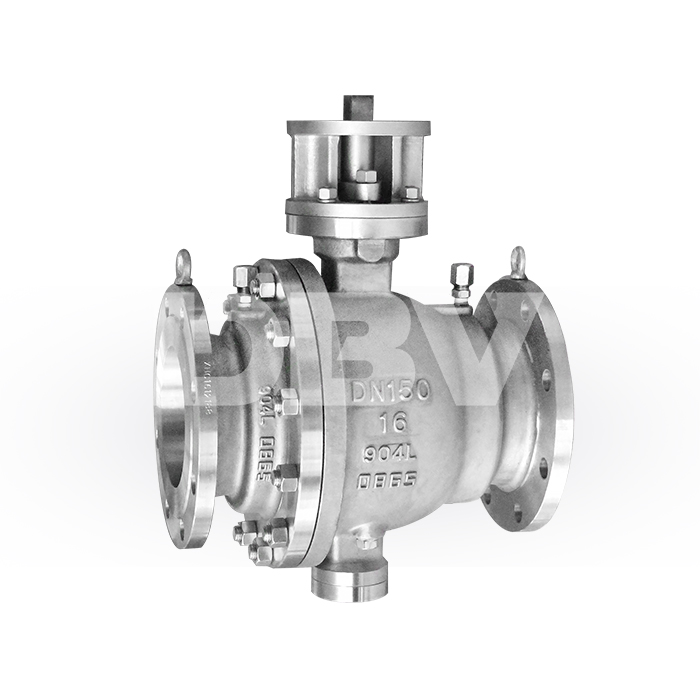 Corrosion-Resistant DN150 PN16 Full Bore Stainless Steel Trunnion Mounted Ball Valve in 904L