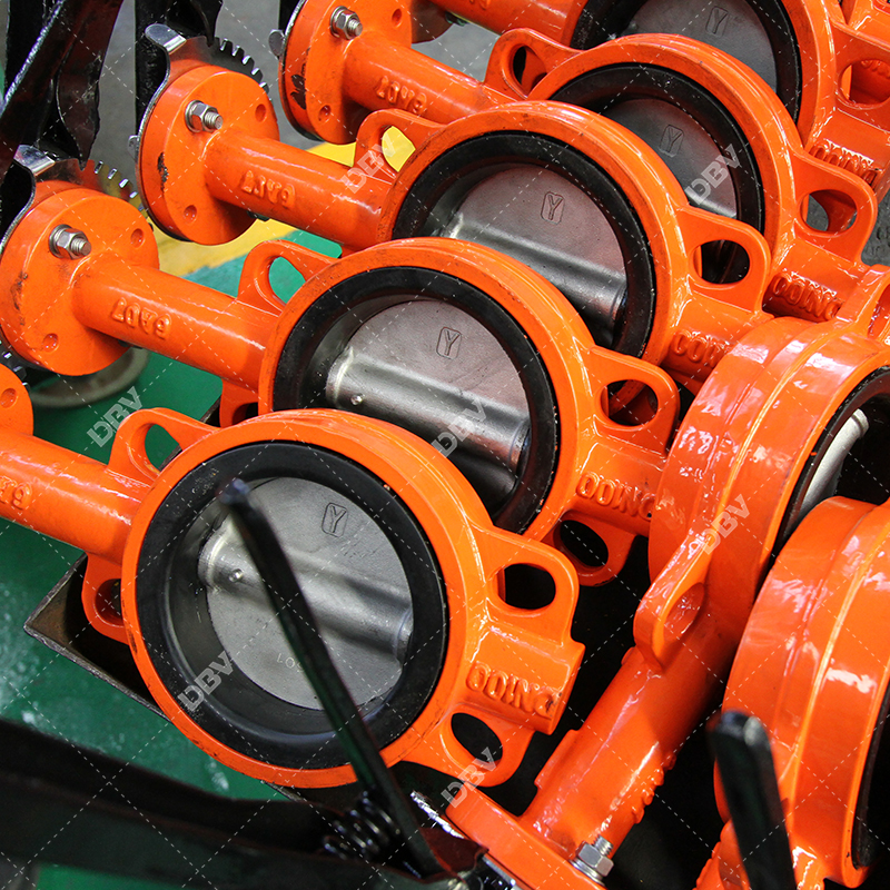 DN250 Bare Shaft Cast Iron Wafer Butterfly Valve for General Flow Control