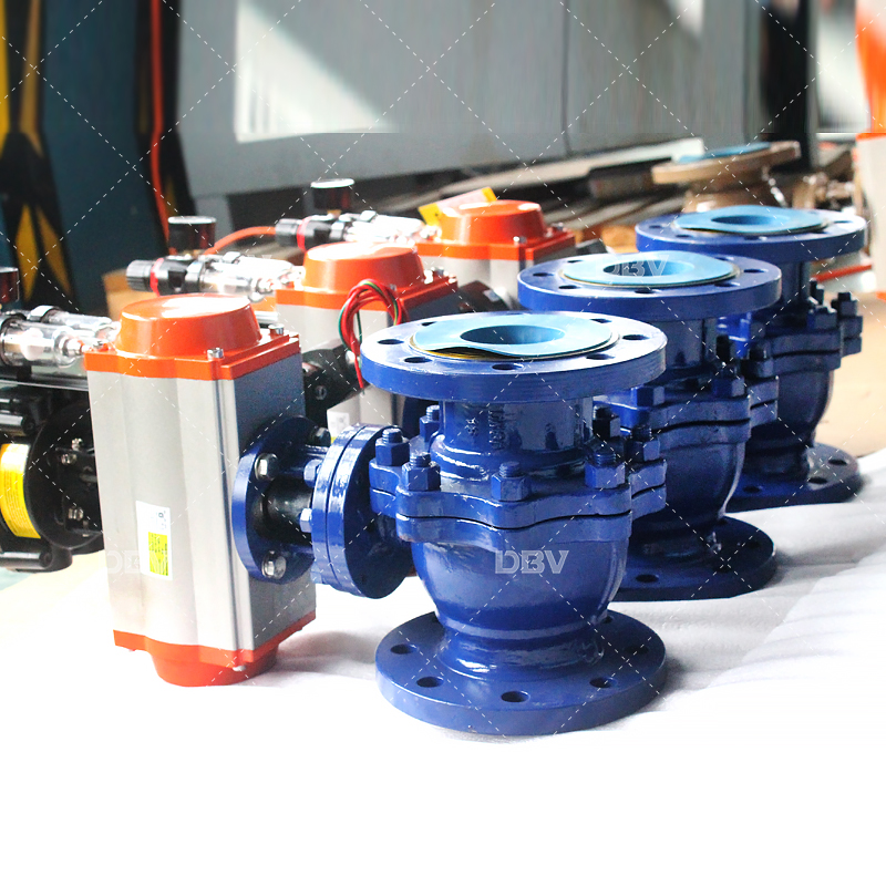 Reliable PN10 DN200 Floating Ball Valve with Pneumatic Actuator