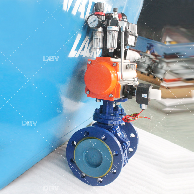 Reliable PN10 DN200 Floating Ball Valve with Pneumatic Actuator