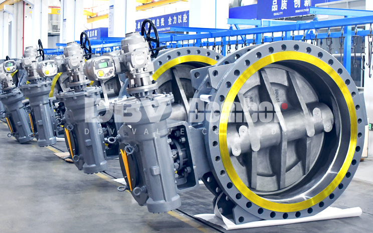 Large Batch PN25 DN1400 Electric Actuated Metal to Metal Tri-Eccentric Butterfly Valves Completed and Delivered