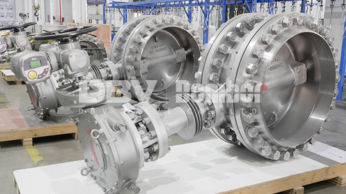 40 inch Class 300 Motorized High Temperature Flanged Triple Offset Butterfly Valve
