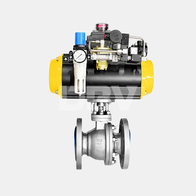 Pneumatic stainless steel CF8M floating Ball Valve